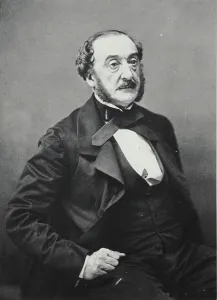 Portrait of a man, negative about 1860-1870; print mid-20th century. Creator: Nadar