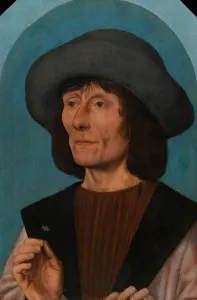 Metsys Quentin I Prints: Portrait of a Man with a Pink, 1500 / 10. Creator: Quentin Metsys I