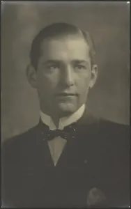 Pictorialism Prints: Portrait of a Man with Polka Dot Bowtie, 1907-1943. Creator: Louis Fleckenstein