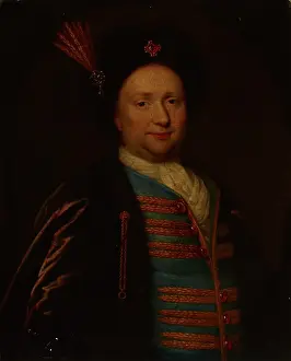 Brocade Prints: Portrait of a Man (Portrait of a Hungarian Nobleman?), 18th century. Creator: Unknown