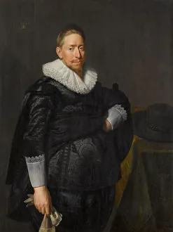 Moreelse Paulus Prints: Portrait of a Man, Probably from the Pauw Family, 1625. Creator: Paulus Moreelse