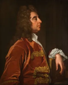 British School Gallery: Portrait Of A Man In Red, 1700-1750. Creator: Unknown