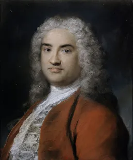 Rosalba Giovanna 1657 1757 Prints: Portrait of a Man in Red, 1730-1735. Creator: Carriera, Rosalba Giovanna (1657-1757)