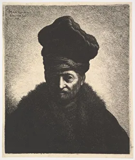 Vliet Jan Georg Van Prints: Portrait of a Man, after Rembrandt, 1633. Creator: Jan Georg van Vliet