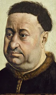 Campin Prints: Portrait of a Man (Robert de Masmines?), c. 1425. Artist: Campin, Robert (ca. 1375-1444)