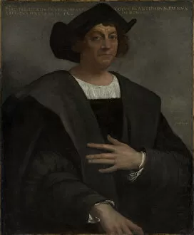 Columbus Gallery: Portrait of a Man, Said to be Christopher Columbus (born about 1446, died 1506), 1519
