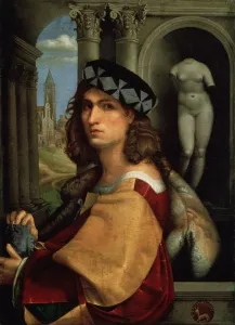Portrait of a Man, (Self-Portrait), 1512. Artist: Domenico Capriolo Portrait of a Man, (Self-Portrait), 1512. Artist: Domenico Capriolo