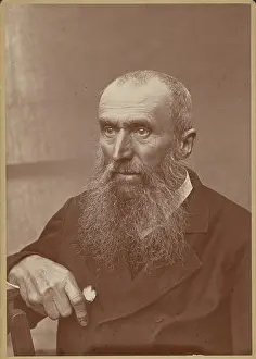 Card Photograph Prints: Portrait of a man with sideburns and a beard, 1880-1890. Creator: Paul Nadar