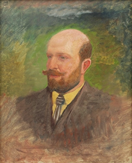 Ladislav Prints: Portrait of a Man with a Tie, 1880-1900. Creator: Ladislav Mednyanszky