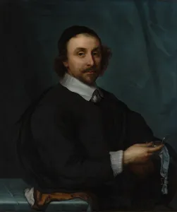 Cornelius Prints: Portrait of a Man with a Watch, 1657. Creator: Cornelis Jonson van Ceulen