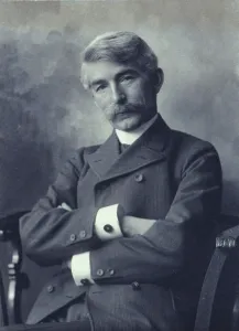 Platinum Prints 1900 Gmgpc Prints: Portrait of man wearing a pinstripe suit seated with his arms crossed