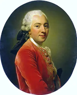 1760s Prints: Portrait of a Man Wearing a Red Caftan, 1764. Creator: Alexander Roslin