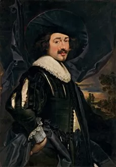 Portrait of a Man in a Wide-Brimmed Hat, early 1630s. Creator: Jan Cossiers