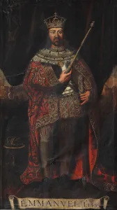Portugal Prints: Portrait of Manuel I of Portugal (1469-1521), 1495. Creator: Anonymous