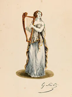 Portrait of Marceline Desbordes-Valmore (1786-1859). Creator: Sand, George (1804-1876)