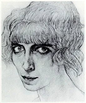 Léon 1866 1924 Prints: Portrait of Marchesa Luisa Casati, 1912. Artist: Bakst, Leon (1866-1924)
