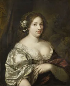 Gaspar Netscher Prints: Portrait of Margaretha Godin (d)