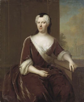 Balthasar 1685 1749 Collection: Portrait of Margravine Albertina Frederica of Baden-Durlach (1682-1755)