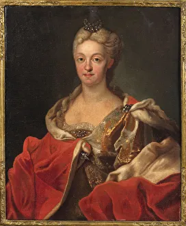 South German Master 16th Century Prints: Portrait of Maria Amalia of Austria (1701-1756)