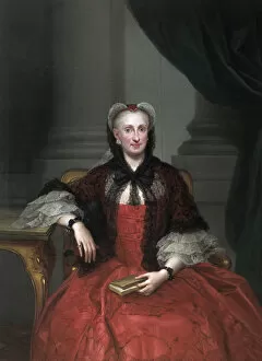 Mengs Gallery: Portrait of Maria Amalia of Saxony (1724?1760), Queen consort of Spain, ca 1760