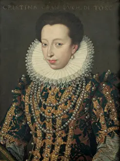 Portrait of Maria Christina of Austria (1574-1621), Princess of Transylvania, 17th century. Creator: Anonymous