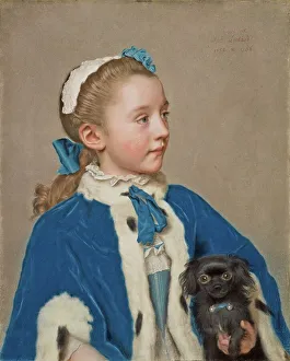 Young Girl Prints: Portrait of Maria Frederike van Reede-Athlone at Seven Years of Age
