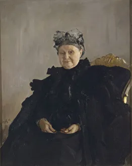 Portrait of Maria Fyodorovna Morozova, nee Simonova (1830-1911), 1897. Artist: Serov, Valentin Alexandrovich (1865-1911)