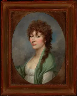 Neckline Prints: Portrait of Maria Grabowska, 1790-1798. Creator: Unknown