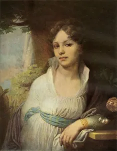 Maria Prints: Portrait of Maria Ivanovna Lopukhina, 1797, (1965). Creator: Vladimir Borovikovsky