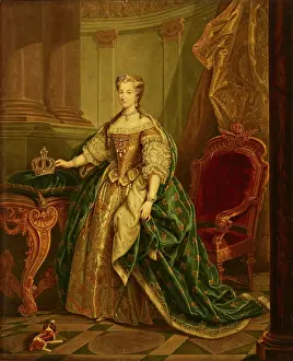 1760s Prints: Portrait of Maria Leszczynska (1703-1768), 2nd half of 18th century. Creator: Unknown