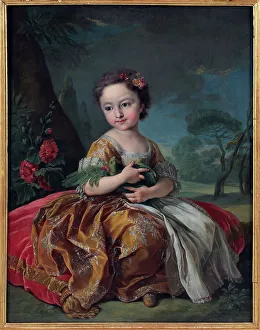 Torino Prints: Portrait of Maria Luisa of Savoy (1688-1714) as Child