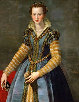 Cosimo I De Medici Collection: Portrait of Maria de Medici (1540?1557), ca 1555. Artist: Allori, Alessandro (1535-1607)