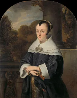 Ferdinand Boll Prints: Portrait of Maria Rey, 1650. Creator: Ferdinand Bol