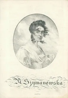 Chodkiewicz Prints: Portrait of Maria Szymanowska (1789-1831). Creator: Chodkiewicz, Alexander (1776-1838)