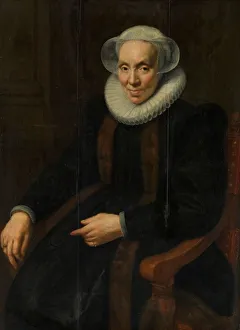 Moreelse Paulus Prints: Portrait of Maria van Utrecht (c.1552/53-1629), 1615. Creator: Paulus Moreelse