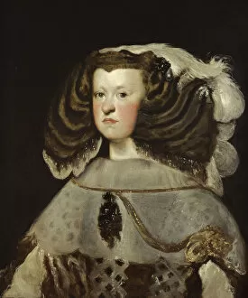 Portrait of Mariana of Austria (1634?1696). Artist: Velazquez, Diego (1599-1660)
