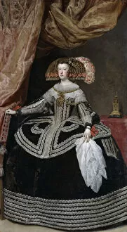 Philip Iv Gallery: Portrait of Mariana of Austria (1634?1696), 1652. Artist: Velazquez, Diego (1599-1660)