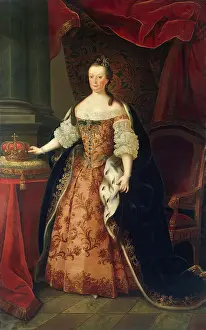 Portugal Prints: Portrait of Marianna Victoria, Queen of Portugal, 1773. Creator: Miguel Antonio do Amaral