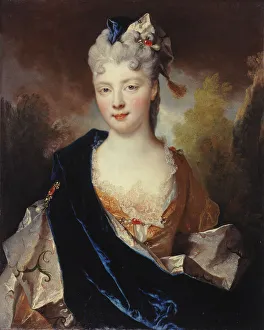 Mus And Xe9 Prints: Portrait of Marie Anne de Bourbon-Conde(1678-1718), Duchess of Vendome, 1714