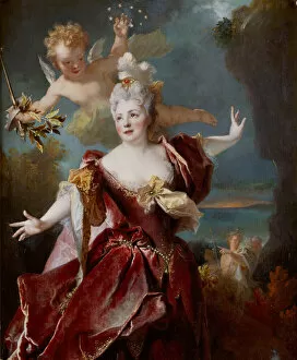Ariadne Gallery: Portrait of Marie Anne de Chateauneuf, called Mademoiselle Duclos, in the role of Ariadne, ca 1712