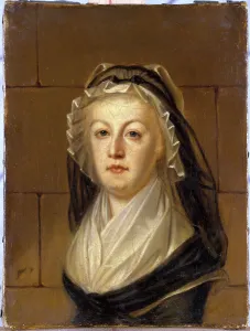 Death Penalty Prints: Portrait of Marie-Antoinette at the temple, c1815. Creator: Alexander Kucharsky