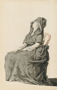 Portrait of Marie Antoinette during her trial, 1793. Artist: Anonymous Portrait of Marie Antoinette during her trial, 1793. Artist: Anonymous