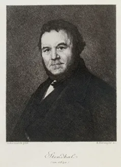 Portrait of Marie-Henri Beyle, dit Stendhal (1783-1842) in 1840