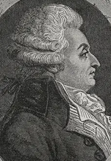 Portrait of Marie-Jean Herault de Sechelles (1759-1794), French judge and politician, 1876. Creator: Pannemaker