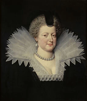 Queen Consort Collection: Portrait of Marie de Medici (1575-1642), 1613. Creator: Pourbus, Frans