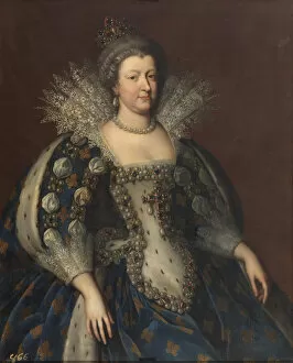 Successor To The Throne Gallery: Portrait of Marie de Medici (1575-1642), 1655. Creator: Beaubrun, Charles (1604-1692)