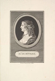 Augustin Of Saint Aubin Gallery: Portrait of Marie de Rabutin, Mise de Sevigne, 1802
