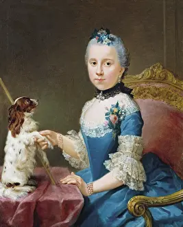 Earring Prints: Portrait of Marie Sophie Friedericke von Holzhausen, c1758. Creator: Johann Georg Ziesenis