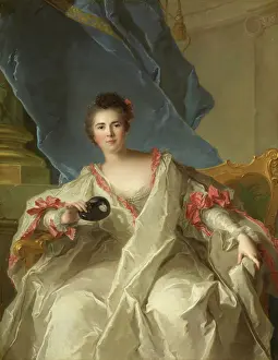 Nattier Prints: Portrait of Marie-Therese Geoffrin (1715-1791)