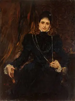Wealthy Prints: Portrait of Marina Derviz, 1899. Creator: Jean Joseph Benjamin Constant